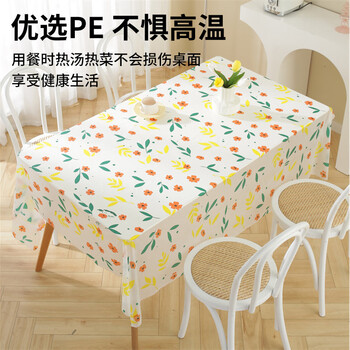 SHUANG YU一次性印花桌布1.6米家用台布10张野营户外餐垫桌垫