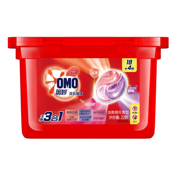 奥妙（OMO） 三合一淡雅樱花洗衣凝珠231G+金纺柔顺剂400g+留香珠25g*3袋
