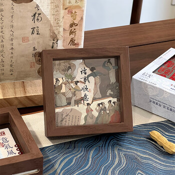 少年伴相框礼盒DIY相框礼盒木质开学礼物送教师闺蜜画框贴纸手帐摆件男女生日 一剂良方1套SGLH-13581