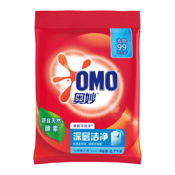 奥妙（OMO） 深层洁净洗衣粉2.7KG+金纺柔顺剂400G*2袋 清洁护衣留香