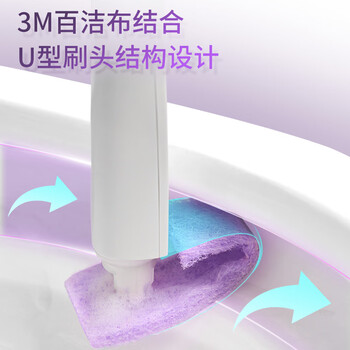 3M小苏打一次性马桶刷替换装家用卫生间厕所刷10只