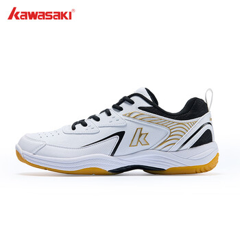 川崎（KAWASAKI）羽毛球鞋男款女士稳定耐磨减震专业运动鞋B3329 白黑 36