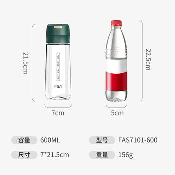 富光塑料杯随手杯大容量男女便携太空杯学生水杯运动茶水杯子600ml 富光塑料杯随手杯大容量男女便携太空杯学生水杯运动茶水杯子600ml