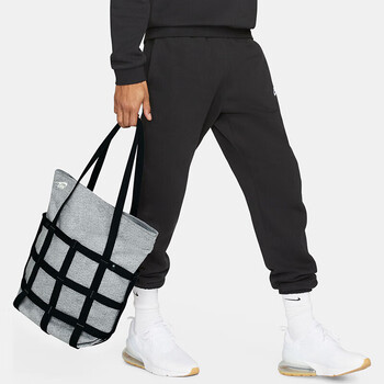 耐克（NIKE）女子工装托特包 斜挎包拎包旅行休闲包FB3038-084 烟灰
