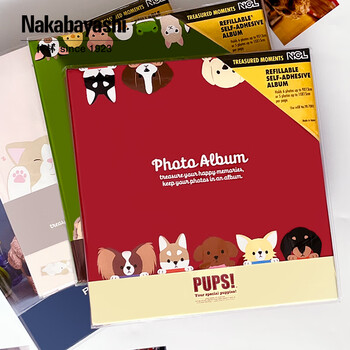 Nakabayashi仲林NCL卡通相册DIY覆膜粘贴式纪念册40页YB-73787 【新款】趣味小狗