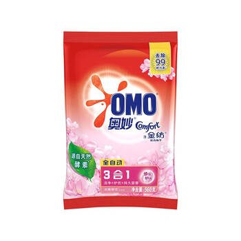 奥妙（OMO）洗衣粉560g 全自动樱花洁净护色+金龙鱼金谷丰登九珍杂粮2.1kg