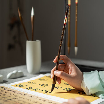 張小鳳文房四宝套装毛笔套装笔墨纸砚湖笔毛笔初学者 千里江山【笔挂款】