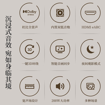 杰科（GIEC）HA-920D杜比全景声 电视音响 回音壁  客厅家庭影院音响 家用蓝牙音箱电脑音响内置低音炮
