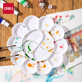 得力(deli)优质14格塑料梅花型大号水粉颜料调色盘/调色盒/调色板/调色碟女孩儿童热门商品 得力(deli)优质14格塑料梅花型大号水粉颜料调色盘/调色盒/调色板/调色碟女孩儿童热门商品