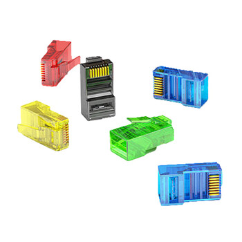 恒德升 超五类水晶头 CAT.5E千兆网络 RJ45接口电脑网线连接头 30U镀金工程款 绿色100个罐装