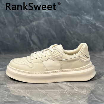 ranksweet轻奢2024夏季新款男士熊猫鞋厚底增高小白鞋男鞋潮流轻便