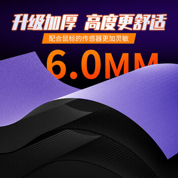 BUBM 电竞游戏鼠标垫 超大加厚 CSGO男生细面桌垫顺滑FPS吃鸡LOL专业竞技游戏方形鼠标垫 45*40*6mm虎符二代
