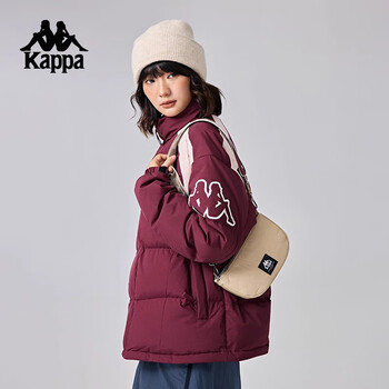 卡帕（Kappa）背靠背单肩包2024新款女复古休闲斜挎包简约包K0E88BD70
