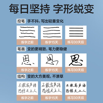 得力（deli）行楷套装硬笔字帖4本套 学生成人行楷入门钢笔字帖大学男女生初学者临摹描红手写体书法 HW327