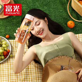 富光塑料茶杯水杯可爱ins风学生便携创意带盖杯子耐摔夏天简约太空杯 富光塑料茶杯水杯可爱ins风学生便携创意带盖杯子耐摔夏天简约太空杯