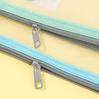 金得利3个A4透明文件袋小学初中生分科目分类袋科目袋拉链书本作业试卷收纳袋手提袋文具补习袋FB8770-3