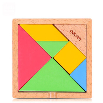 得力(deli)木质经典七巧板 早教启蒙积木玩具创意几何认知益智智力拼图 学生生日开学礼物男女孩 得力(deli)木质经典七巧板 早教启蒙积木玩具创意几何认知益智智力拼图 学生生日开学礼物男女孩