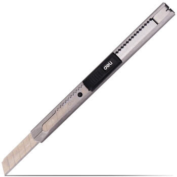 得力(deli)5把金属小号美工刀 自动锁裁纸刀小刀 办公用品 银色 P02058-05 得力(deli)5把金属小号美工刀 自动锁裁纸刀小刀 办公用品 银色 P02058-05