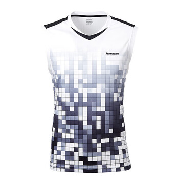 川崎（KAWASAKI）羽毛球服春夏男款训练服速干透气无袖T恤运动背心K1007 白色 L