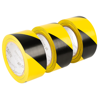 晨光（M&G）黄黑安全警示胶带 48*33m 3个装 斑马线工厂仓库胶带安全定位标识贴醒目台风抗风加固 AJD95750-ZZ