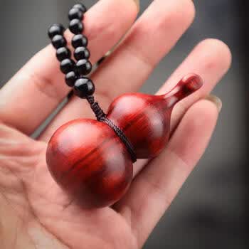 唐校长红檀木葫芦汽车载后视镜挂饰出入平安车内吊饰品挂件男女符吊坠