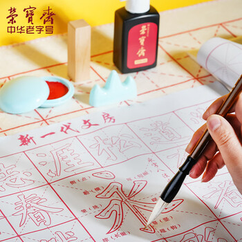 荣宝斋 毛笔套装软笔书法水写布入门儿童小学生练字初学者笔墨纸砚文房四宝 （书法超全）22件套
