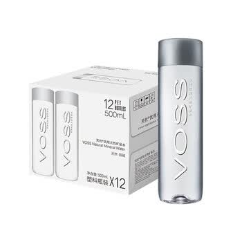 芙丝（VOSS）饮用天然矿泉水500ml*12瓶(塑料瓶) 高端含锶低钠弱碱节日送礼