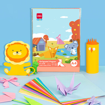 得力(deli)20色100张A4手工折纸 学生幼儿园折纸彩纸剪纸 美术课DIY手工纸儿童文具生日开学毕业礼物 得力(deli)20色100张A4手工折纸 学生幼儿园折纸彩纸剪纸 美术课DIY手工纸儿童文具生日开学毕业礼物