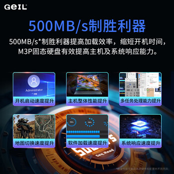 GEIL金邦 128GB SSD固态硬盘 mSATA 台式机笔记本 高速500MB/S M3P系列