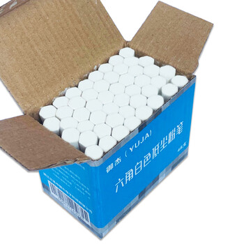 御杰粉笔【全网低价】京东自营六角白色粉笔48支白粉笔开学季儿童户外无尘无毒粉笔教师教学黑板报专用