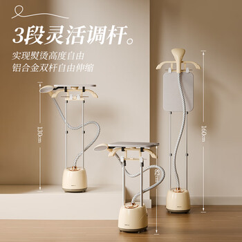 奥克斯（AUX）立式挂烫机40g/min超大蒸汽2.3L水箱家用蒸汽熨烫机电熨斗大功率平挂两用双杆服装店熨衣机AGS-798