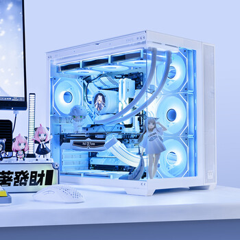 Thermaltake（Tt）钢影 透EX 海景房机箱 电脑主机 白色（ATX主板/Type-c/支持360水冷/10风扇位/4090显卡）