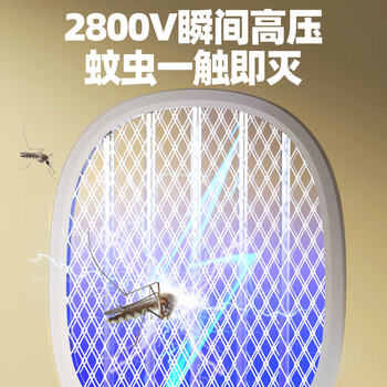 澳柯玛（AUCMA）电蚊拍灭蚊拍二合一锂电池充电式紫光诱蚊基孔肯雅热灭蚊神器30P2
