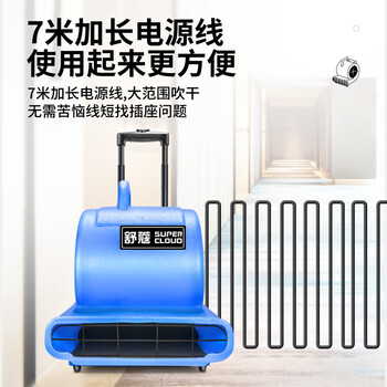 Supercloud舒蔻(Supercloud)吹地机大功率吹干机地面除湿吹风机 风速25M/S
