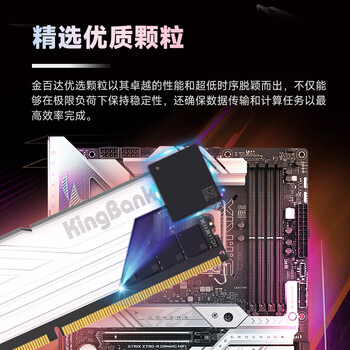 金百达（KINGBANK）32GB(16GBX2)套装 DDR5 5600 台式机内存条 银爵
