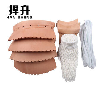 捍升 台球桌皮口 牛皮网袋桌球袋口子台球皮口加厚 网袋网兜一套6个