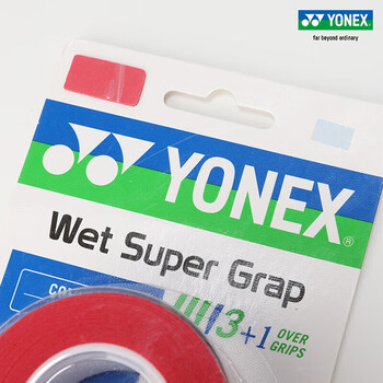 YONEX尤尼克斯羽毛球手胶yy手柄防滑吸汗带AC994CR酒红色（1卡4条装）