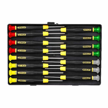 史丹利（STANLEY）15件套微型螺丝批组套A  66-381-23