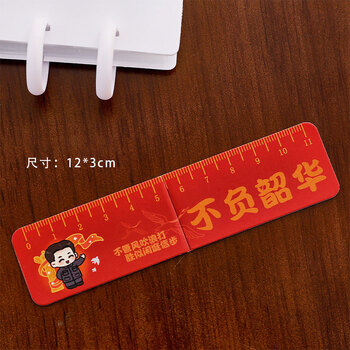 狮洛德 磁性书签4枚折叠书页夹开学礼物多功能励志文字直尺文具小礼品伴手礼独立包装