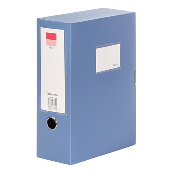 齐心（COMIX）1个装100mm档案盒a4文件盒收纳塑料资料盒 办公用品 蓝色A1251