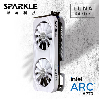 撼与SPARKLE撼与科技 大鹏系列游戏显卡 Intel Arc A770 白色双槽双风扇 16GD6