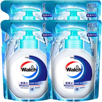 威露士健康呵护洗手液补充装525ml*4袋 抑菌洗手液 滋润清新补充装