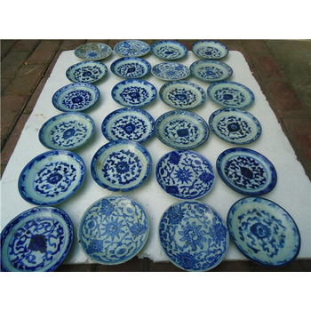 青花 大皿 清時代 中国古玩 中国清時代 青花中皿A 直径21.7㎝ 東Y7-0210③タサチ 中国清