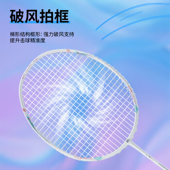 Taan泰昂羽毛球拍单拍全碳素运动训练羽拍小天鹅浅粉色羽拍已穿线