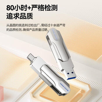 移速（MOVE SPEED）256GB 手机U盘双接口大容量 Type-C/USB3.2手机电脑两用高速优盘OTG安卓苹果通用移动U盘 灵动Pro