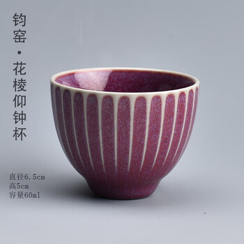 鈞窯主人茶杯四款- 9673 中国陶器 紅班 鈞窯杯 小杯