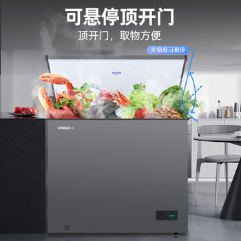 星星（XINGX）200升 单温家用冷柜冰柜减霜80%一级能效预涂内胆 BD/BC-200R
