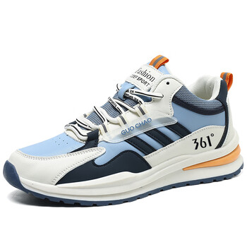 361运动鞋男鞋2023秋季新款复古休闲鞋跑鞋软底革网面透气老爹鞋米兰