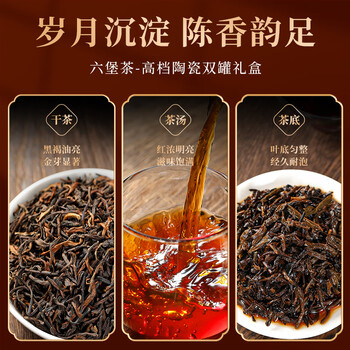 七春茶叶礼盒 黑茶特级高端六堡茶480g广西产散熟茶送领导礼物老丈人