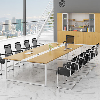 圣黎办公桌组合会议桌简约现代长条桌洽谈培训桌工作台3.5*1.4米桌 圣黎办公桌组合会议桌简约现代长条桌洽谈培训桌工作台3.5*1.4米桌